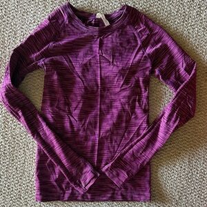 Athleta Magenta and White Knit Top